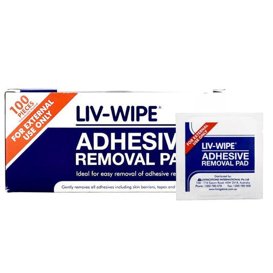 Livingstone Adhesive Remover Wipes - 100 Pieces/Box