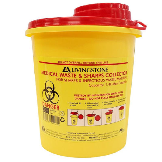 Livingstone Needles Sharps Waste Collector - 1.4L