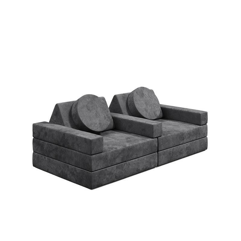 Loungey Loungey Mini 11 Piece Play Couch - Charcoal – Auzzi Store