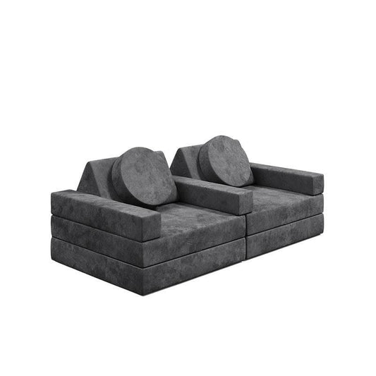 Loungey Mini 11 Piece Play Couch - Charcoal-Auzzi Store