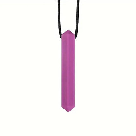 Sensory Safari Crystal Purple Sensory Necklace - Oral Fidget for Enhanced Focus - Auzzistore