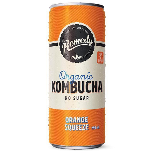 Remedy Kombucha Orange Squeeze - 250ml Can x 24