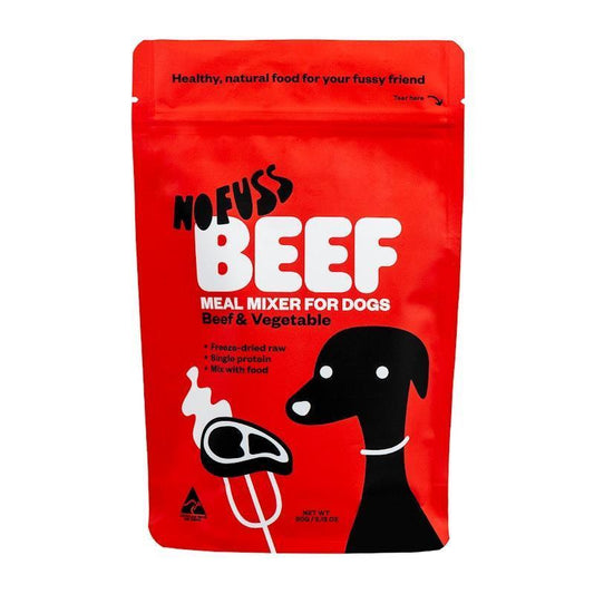 No Fuss Beef & Vegetable Meal Mixer Dog Food 60g - Natural Topper