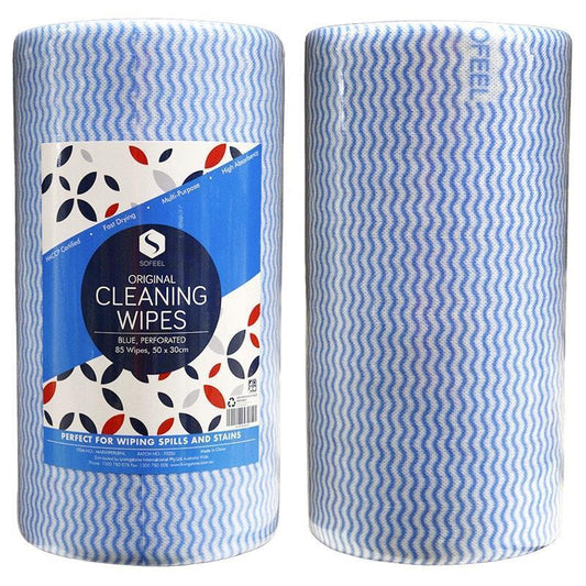 Sofeel Original Microfibre Heavy Duty Super Cleaning Wipes Blue - 85 Pieces/Roll-Auzzi Store