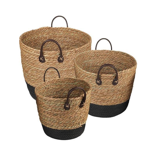 Living Today 3-Piece Cotton Rope Stripe Storage Baskets Set-Auzzi Store
