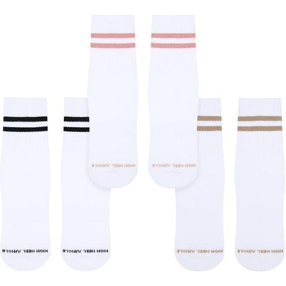 High Heel Jungle Varsity Premium Combed Cotton Full Grip Pilates/Yoga Socks - Multi-colour Bundle-Auzzi Store