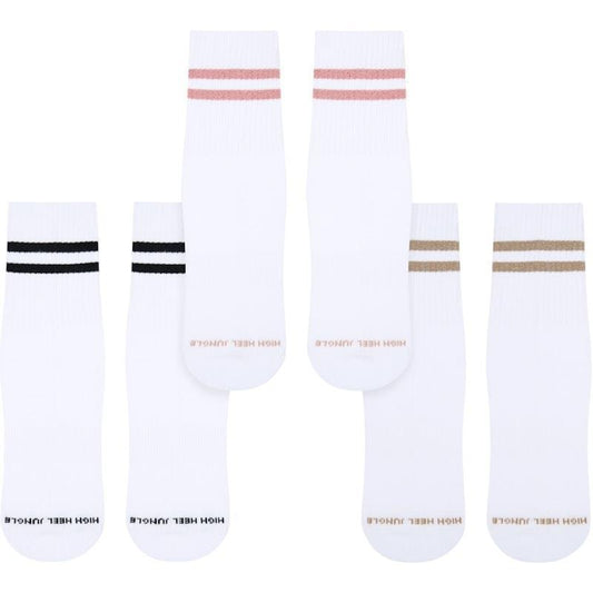 High Heel Jungle Varsity Premium Combed Cotton Full Grip Pilates/Yoga Socks - Multi-colour Bundle-Auzzi Store