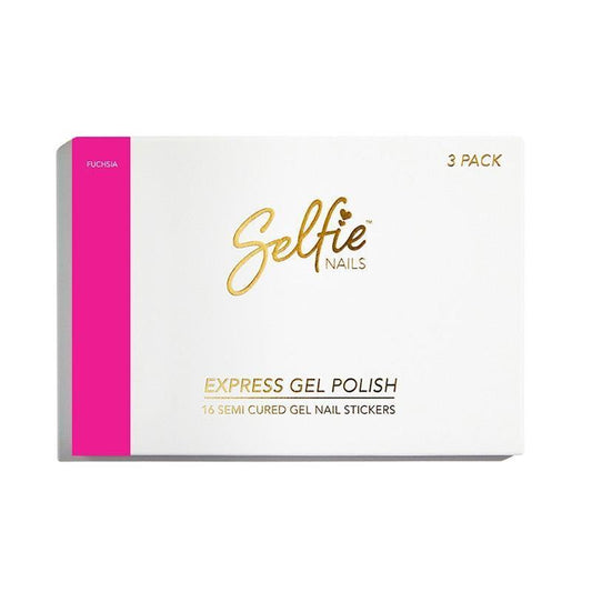 Selfie Nails Express Gel Polish Fuchsia - 3 Pack for Bold Nails-Auzzi Store