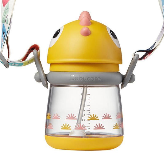 Bc Babycare T-REX TOBY Weighted Straw Sippy Cup 300ml (Yellow)