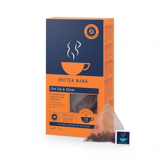 HOTTEA MAMA Organic Get Up & Glow - Fruity Caffeine-Free Tea