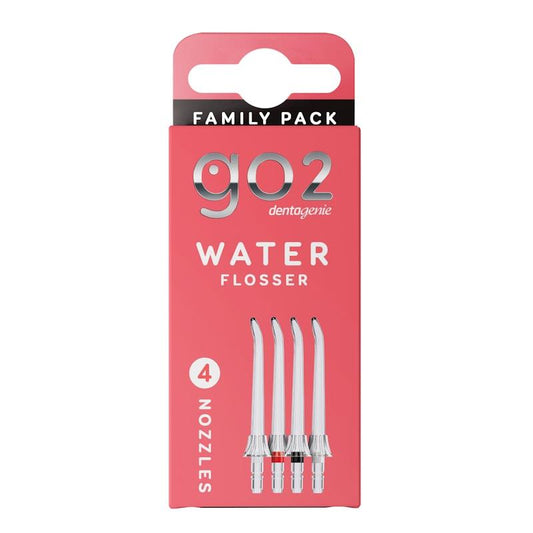 GO2 Dentagenie Water Flosser Replacement Nozzle Family Pack - 4 Pack