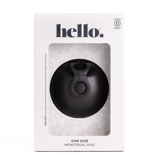 Hello Disc™ Black Menstrual Disc - 50ml Medical-Grade Silicone