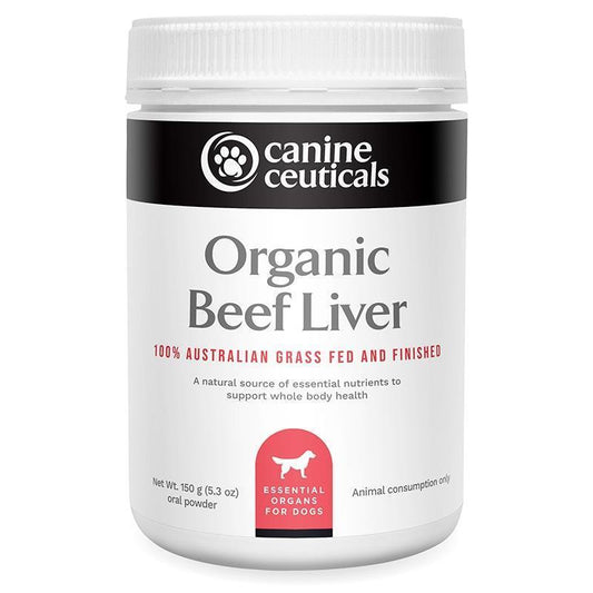 CanineCeuticals Organic Beef Liver 150g - Premium Nutritional Supplement for Dogs-Auzzi Store