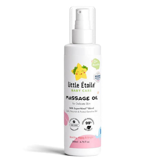 Little Étoile Baby Massage Oil for Delicate Skin (0+ Months) - 200ml - Auzzistore