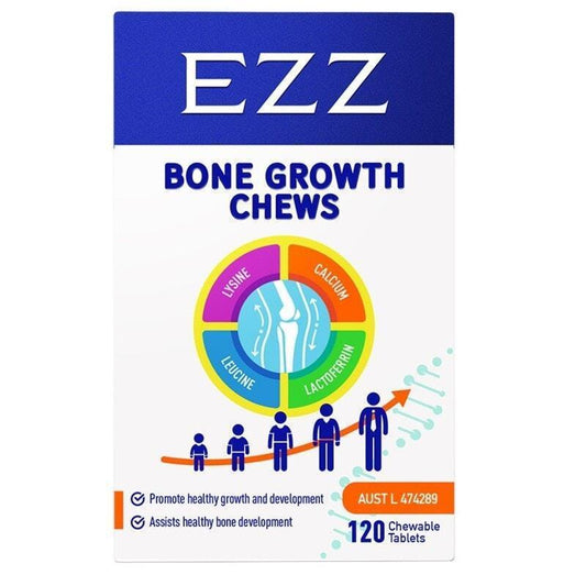 EZZ Bone Growth Chews with Calcium & Vitamin D - 120 Tablets