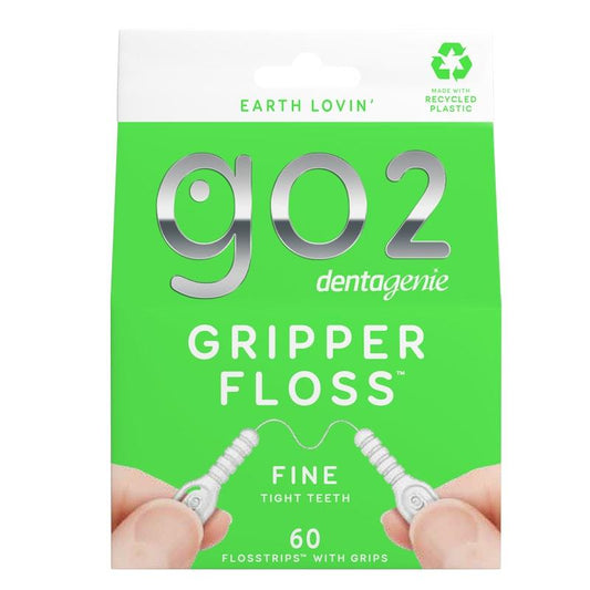 GO2 Dentagenie Gripper Fine Flosstrips with Grips - 60pk - Auzzistore