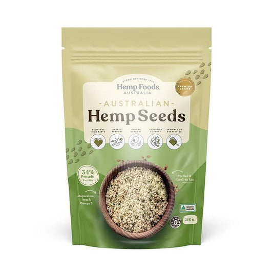 Hemp Foods Australia Hulled Hemp Seeds - 200g - Auzzistore