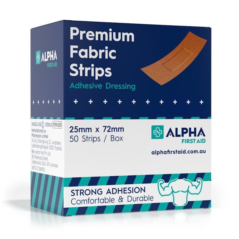 Alpha First Aid Fabric Strips - 50 Pack for Comprehensive Wound Care-Auzzi Store