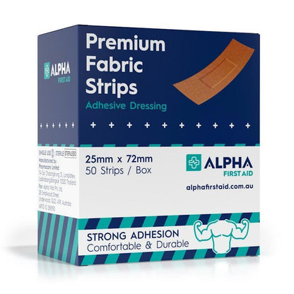 Alpha First Aid Fabric Strips - 50 Pack for Comprehensive Wound Care-Auzzi Store