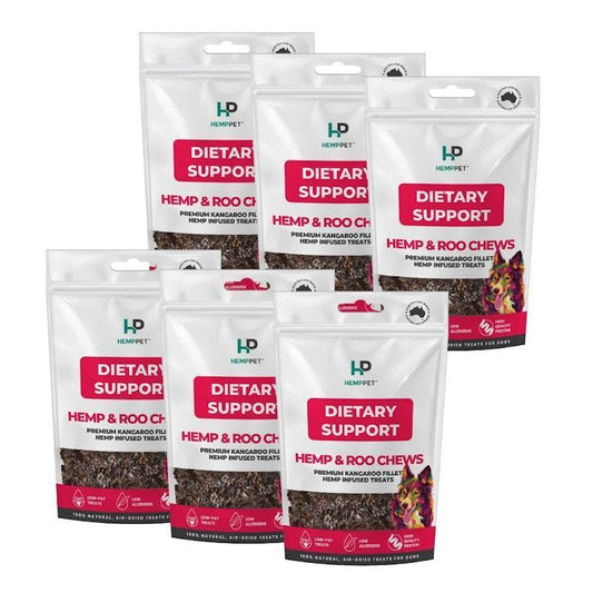 Hemp Pet Dietary Support Treats for Dogs - 6 Pack