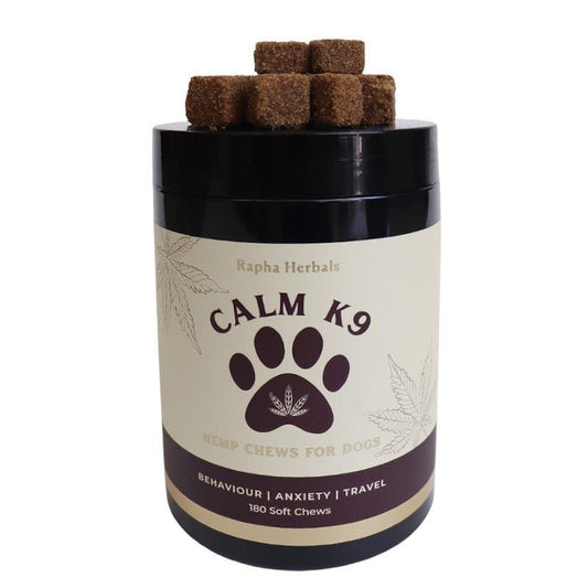 Rapha Herbals Calm K9 Hemp Chews for Pets - Beef Flavour 180 Chews