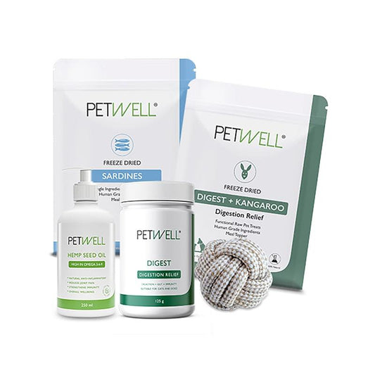 PetWell DIGEST Gut Health Gift Set for Cats and Dogs