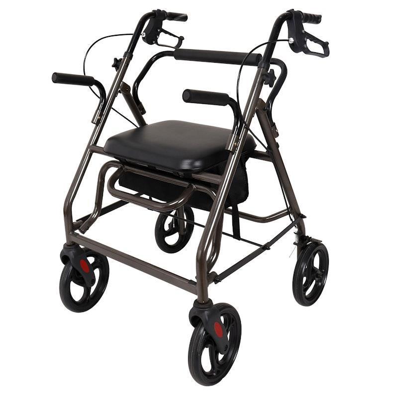 Orthonica Foldable Aluminum Rollator Walker - Grey