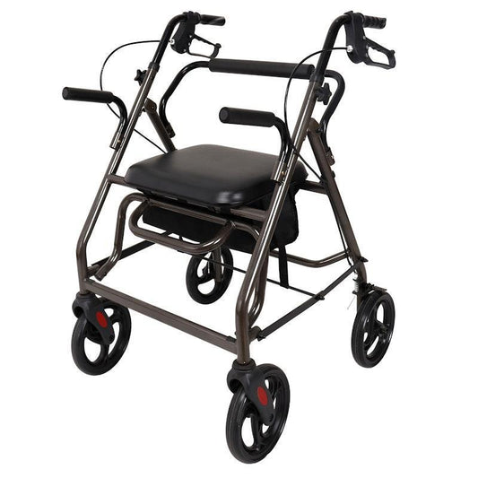Orthonica Foldable Aluminum Rollator Walker - Grey