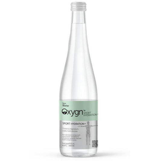 Oxygn Sports Hydration+ Nano Water 500mL - 12 Pack for Optimal Hydration