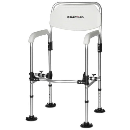Equipmed Over Toilet Support Frame - Safety Grab Rail Aid (136Kg Max Capacity)
