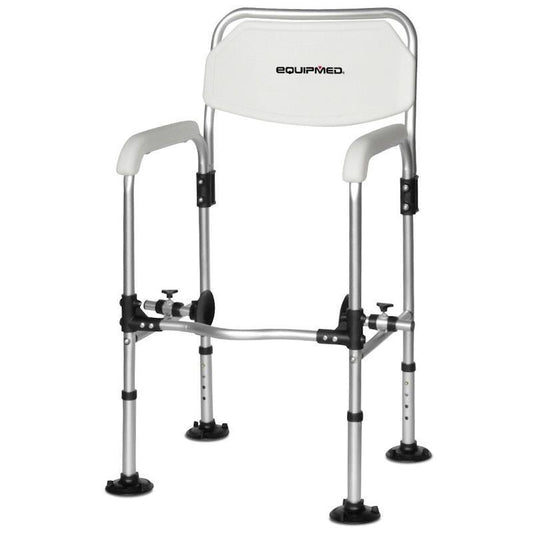 Equipmed Over Toilet Support Frame - Safety Grab Rail Aid (136Kg Max Capacity)