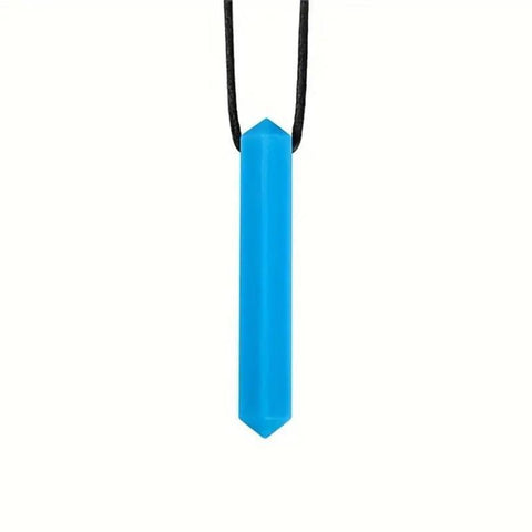 Sensory Safari Crystal Blue Sensory Necklace - Oral Fidget for Stress Management - Auzzistore