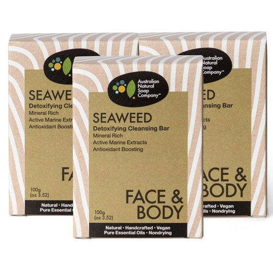 Australian Natural Soap Company Seaweed Detoxifying Skin Cleanser 3-Pack