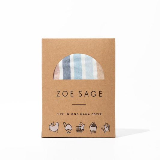 Zoe Sage 5-in-1 Multi-Use Mama Cover - Retro Stripes 1pc