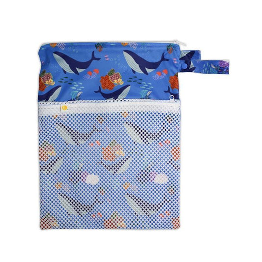 Tyoub x Suki McMaster Big Wet Bag - Whales (One Size)-Auzzi Store