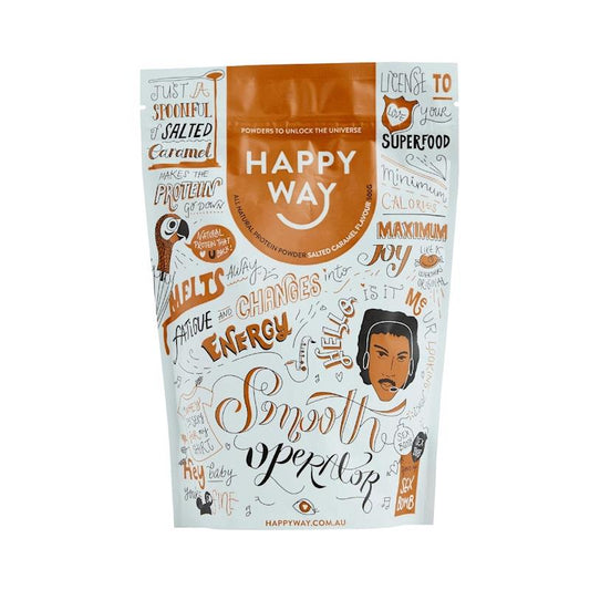 Happy Way Smooth Operator Salted Caramel Whey Protein Powder 500g - Flavorful Nutrition