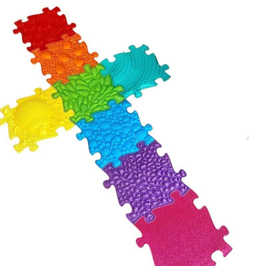 Muffik Rainbow Sensory Play Mat Set - 8 Piece