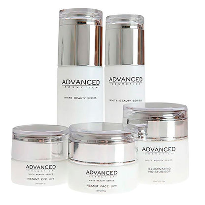 Advanced Cosmetica White Beauty Series Natural Illuminating & Anti-Aging 5 Product Gift Set