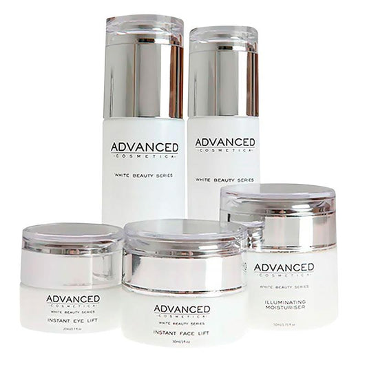 Advanced Cosmetica White Beauty Series Natural Illuminating & Anti-Aging 5 Product Gift Set