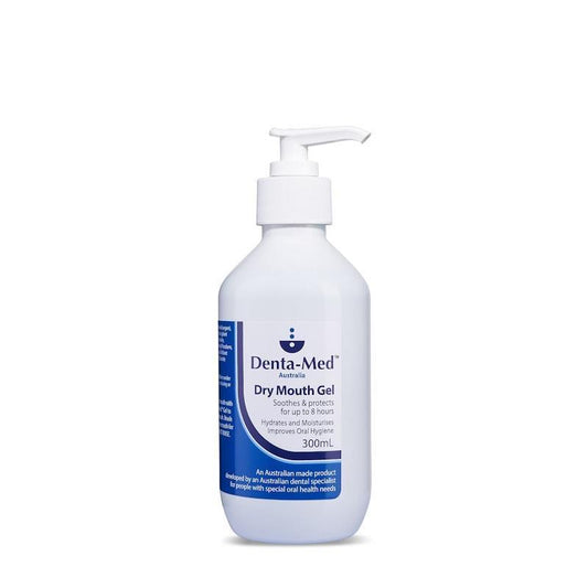 Denta-Med Dry Mouth Oral Hygiene Gel 300mL Pump Bottle - Overnight Relief for Dry Mouth