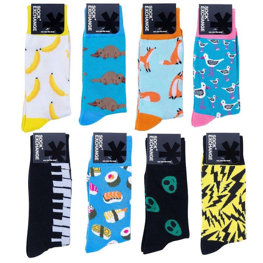 Sock Exchange Wholesale Bundle - 240 Novelty Socks - Auzzistore