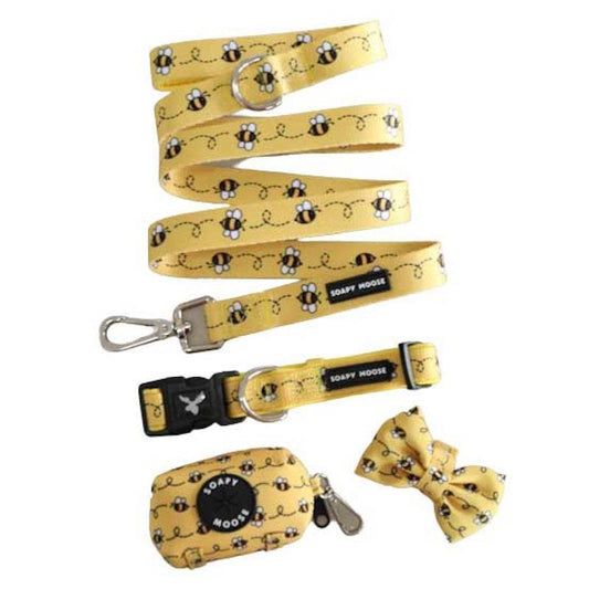 Soapy Moose Large Dog Collar, Lead & Poop Bag Pack