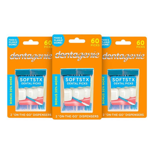GO2 Dentagenie Softstx Minty - 50 Piece Refillable Pack x 3 - Auzzistore