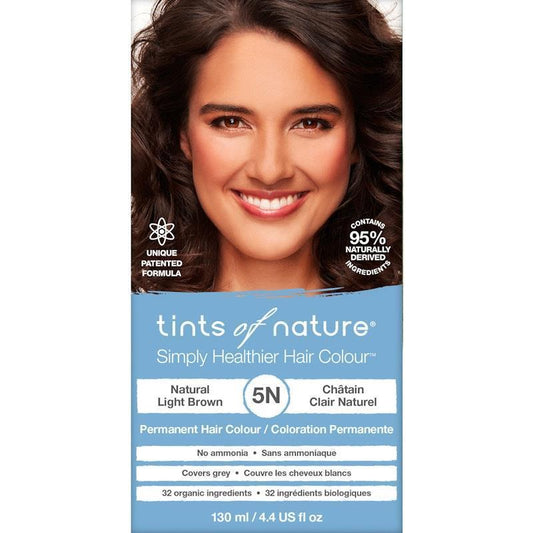 Tints of Nature 5N Natural Light Brown Permanent Hair Dye - 130ml