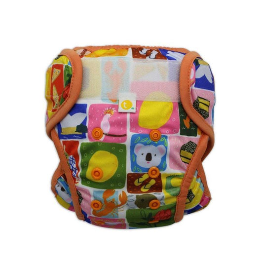 Tyoub x Suki McMaster Adjustable Reusable Swim Nappy & Wet Bag - Aussie Icons (One Size)-Auzzi Store