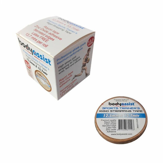 BodyAssist Rigid Strapping Tape - Finger 1.25cm x 13.7m - 6 Rolls