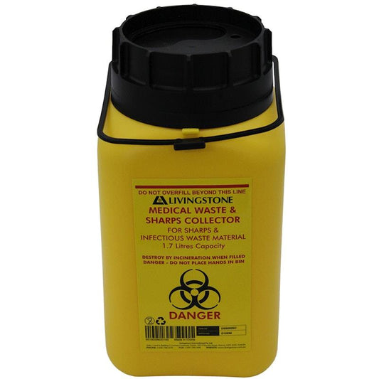 Livingstone Needles Sharps Waste Collector - 1 Unit