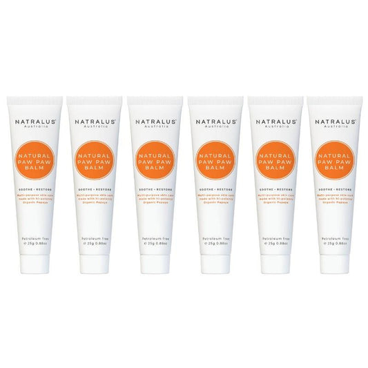 Natralus Natural Paw Paw Balm - 25g (6 Pack) - Multi-Purpose Skin Care