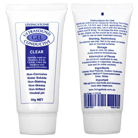 Livingstone Conductive Gel Lubricating Easy Squeeze Bottle - 50mL (1 Bottle)-Auzzi Store