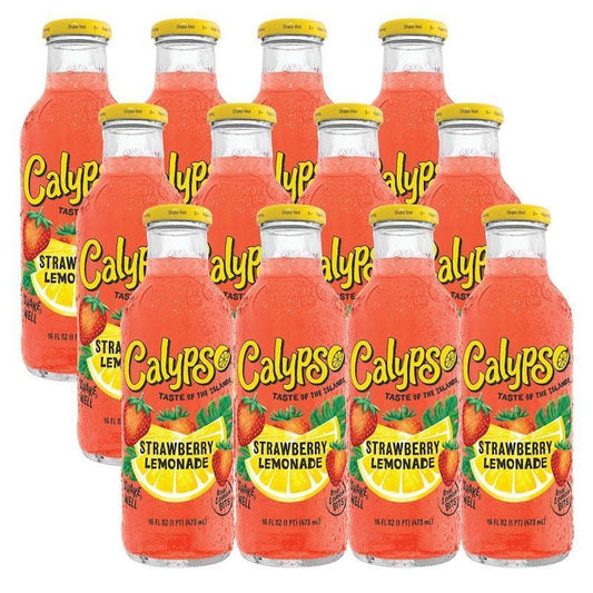 Calypso 473mL Strawberry Lemonade 12-Pack - Classic Refreshment